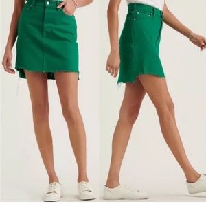 Lucky Brand Emerald Raw Hem Denim Skirt ☘️